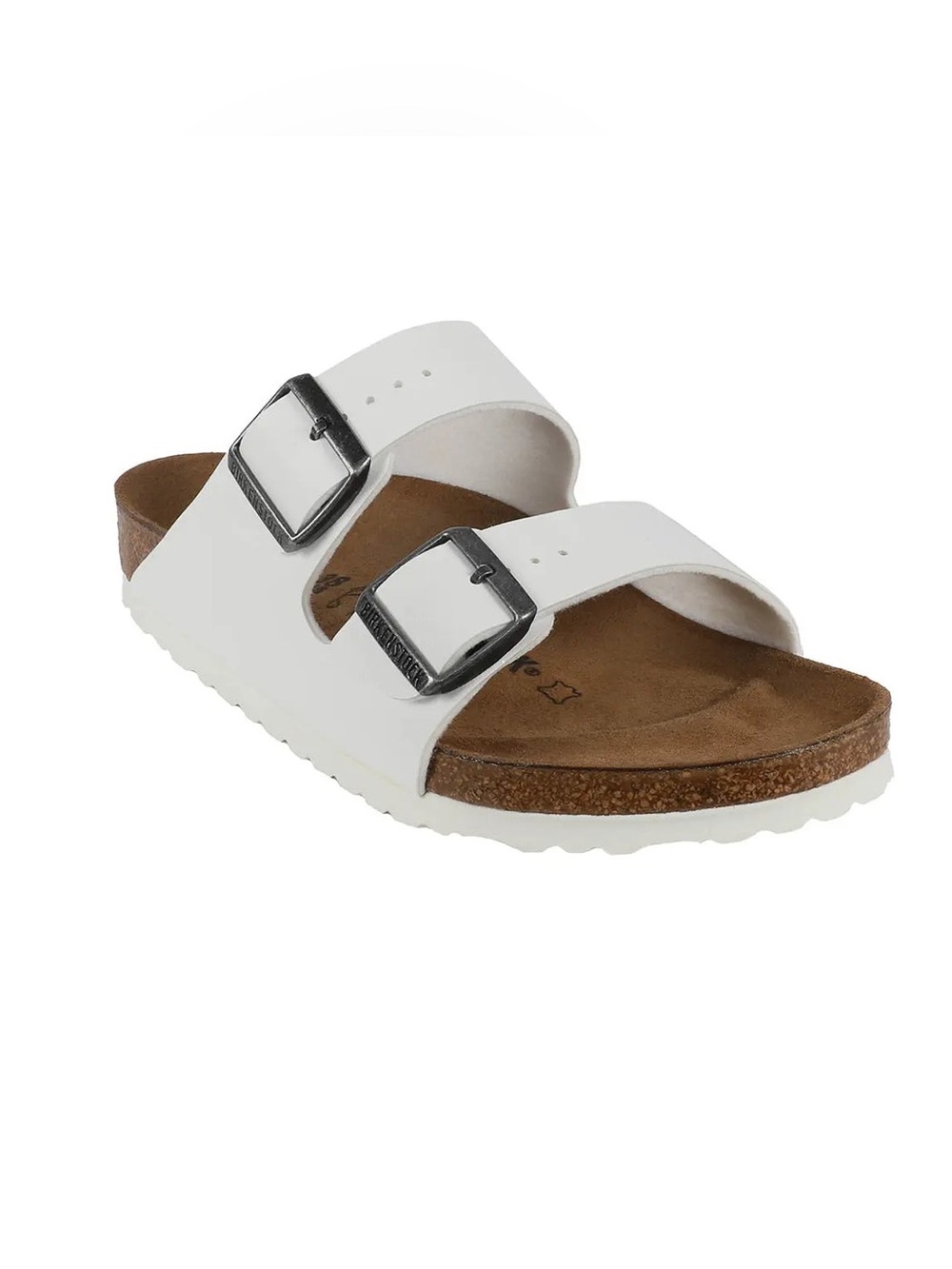 Birkenstock Kids White Arizona Two-Strap Cork Footbed Sandal Size 3-3.5 (33)